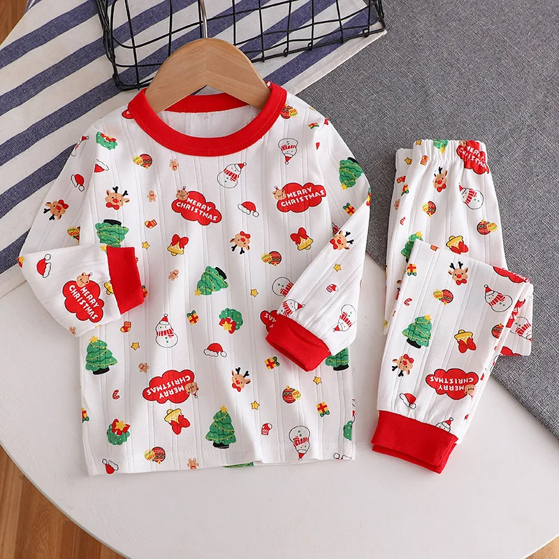 Baby Clothing Patterns Free - Children Home Clothing Set Christmas Patterned