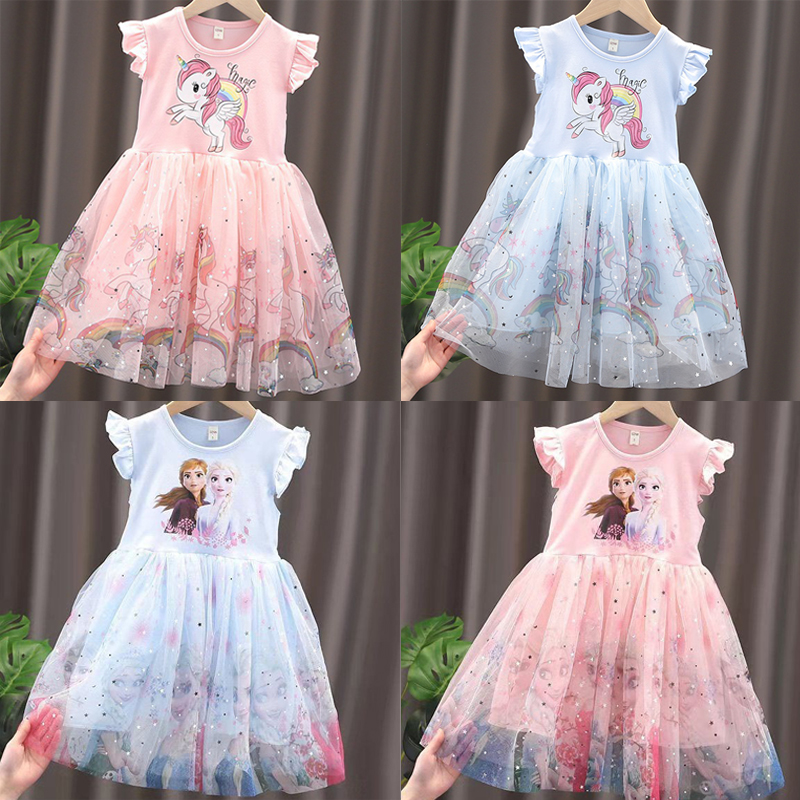 Baby Clothing Accessories - 2024 New Unicorn Summer Princess Dresses