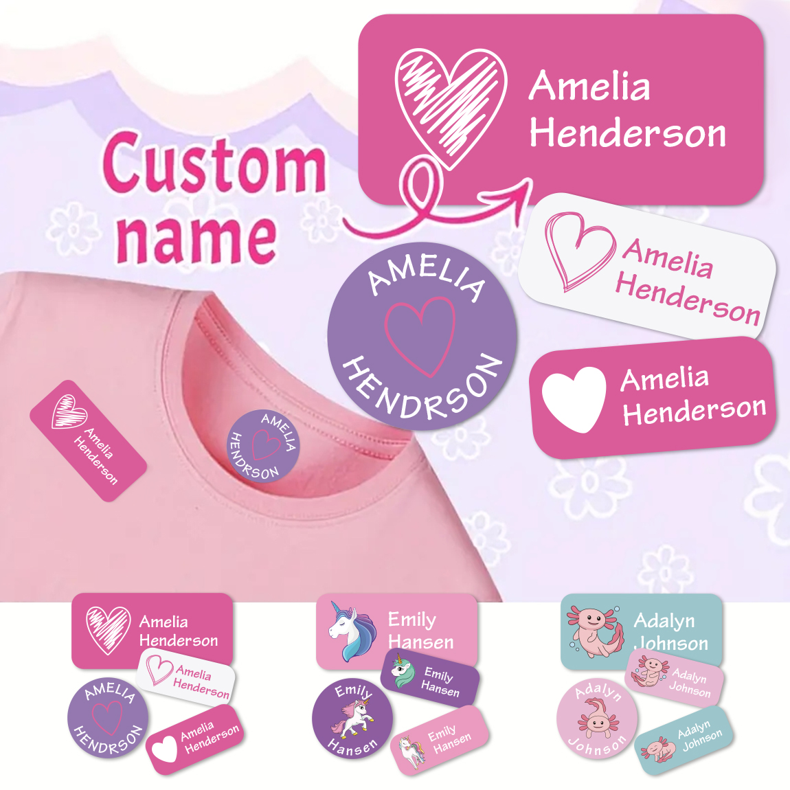 2 Sheets 140PCS Personalized N - Baby Clothing Items Names recension och pris