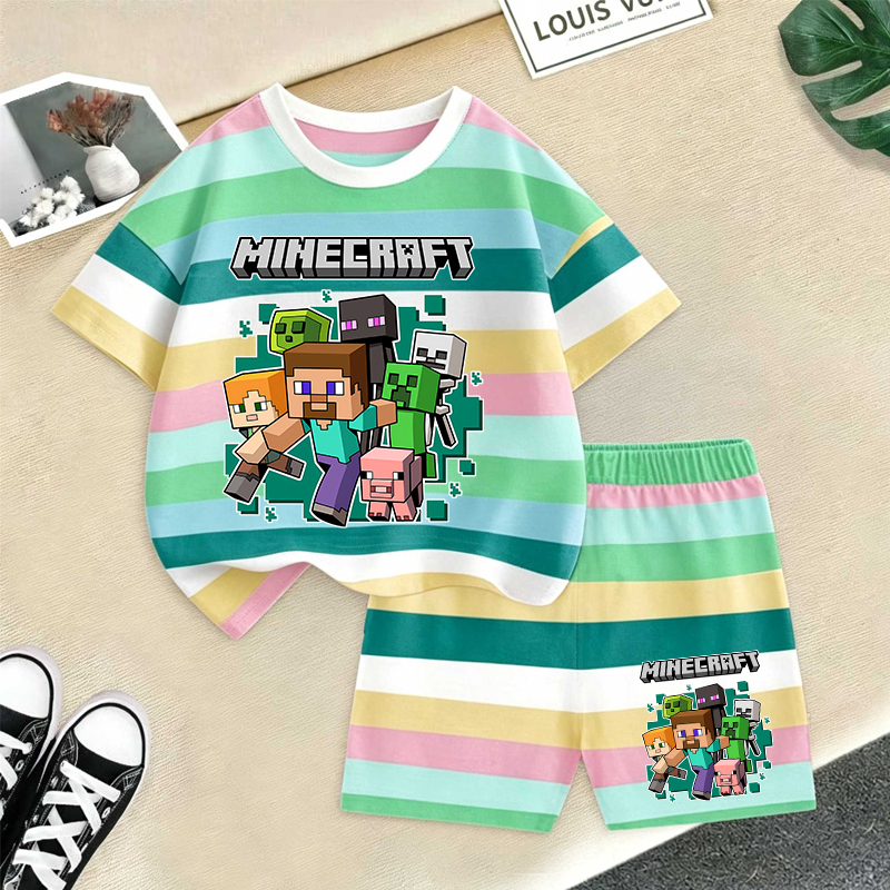 Minecrafted Girl boy Summer T  - Baby Clothing Accessories recension och pris