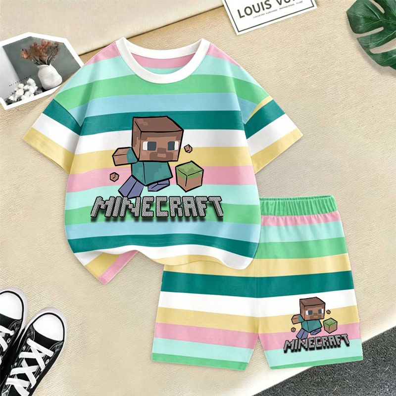 Minecrafted Girl boy Summer T  - Baby Clothing Accessories recension och pris