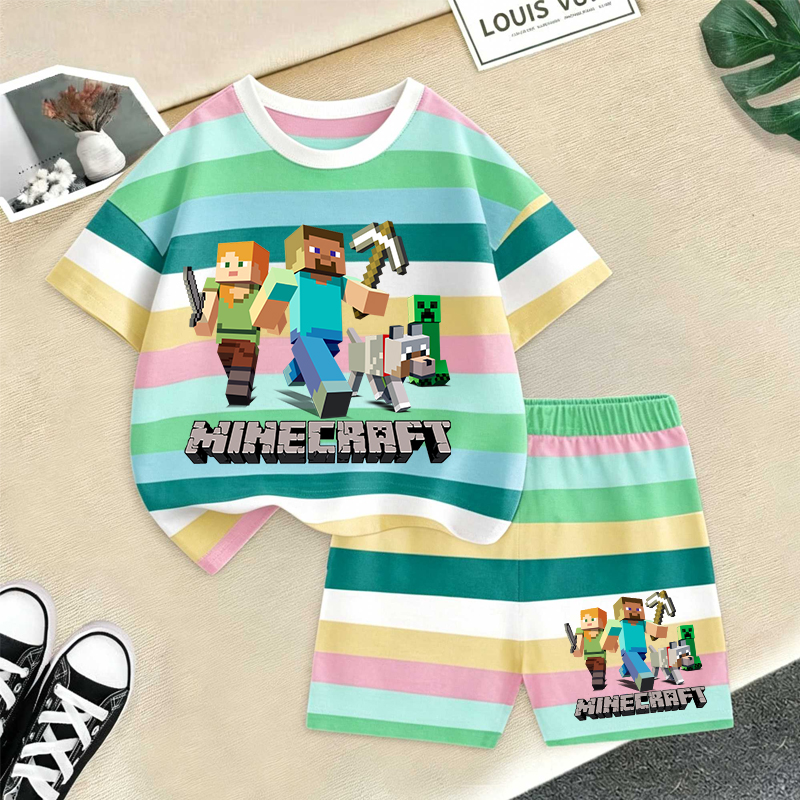 Minecrafted Girl boy Summer T  - Baby Clothing Accessories recension och pris