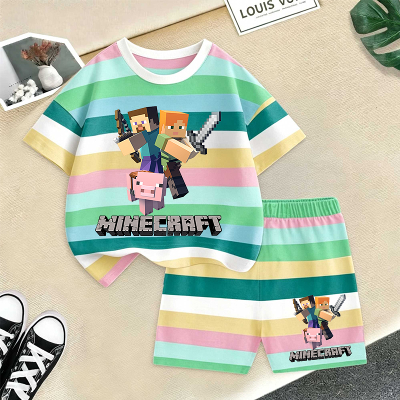 Minecrafted Girl boy Summer T  - Baby Clothing Accessories recension och pris