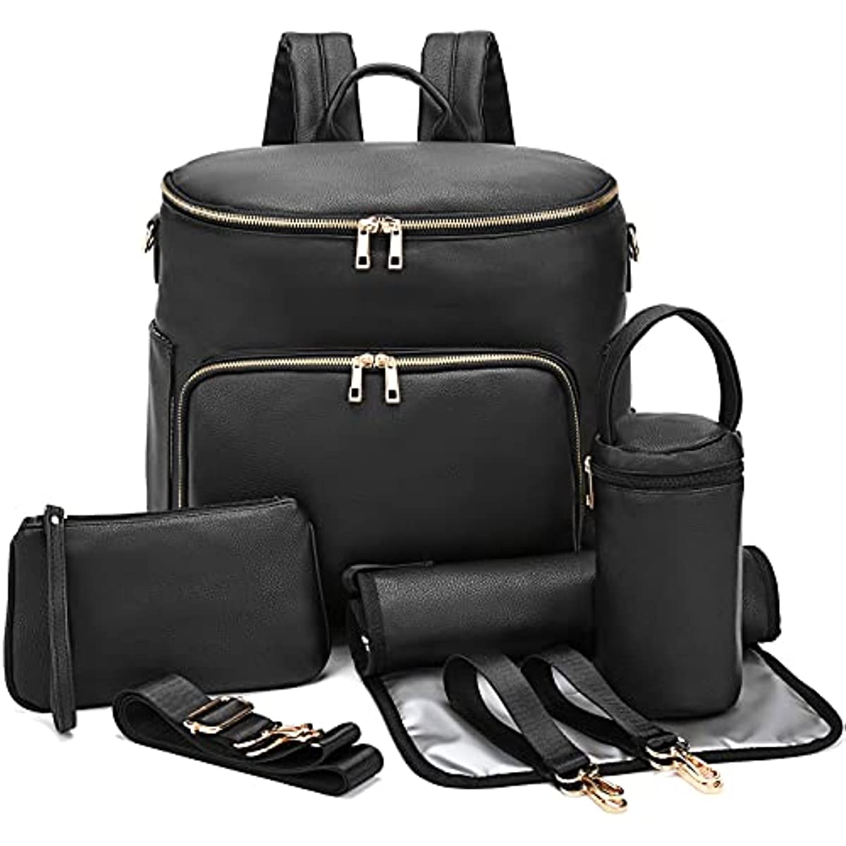 Diaper Bag Backpack Leather Ba - Baby Clothing Bag recension och pris