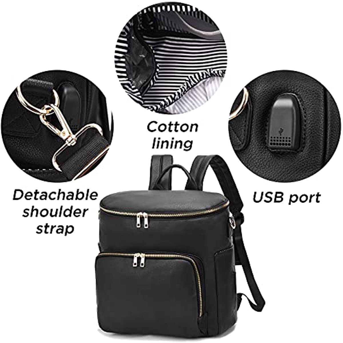 Diaper Bag Backpack Leather Ba - Baby Clothing Bag recension och pris
