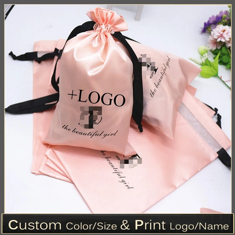 20PCS Baby Pink Silk Satin Pou - Baby Clothing Bag recension och pris