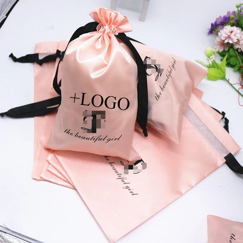 20PCS Baby Pink Silk Satin Pou - Baby Clothing Bag recension och pris