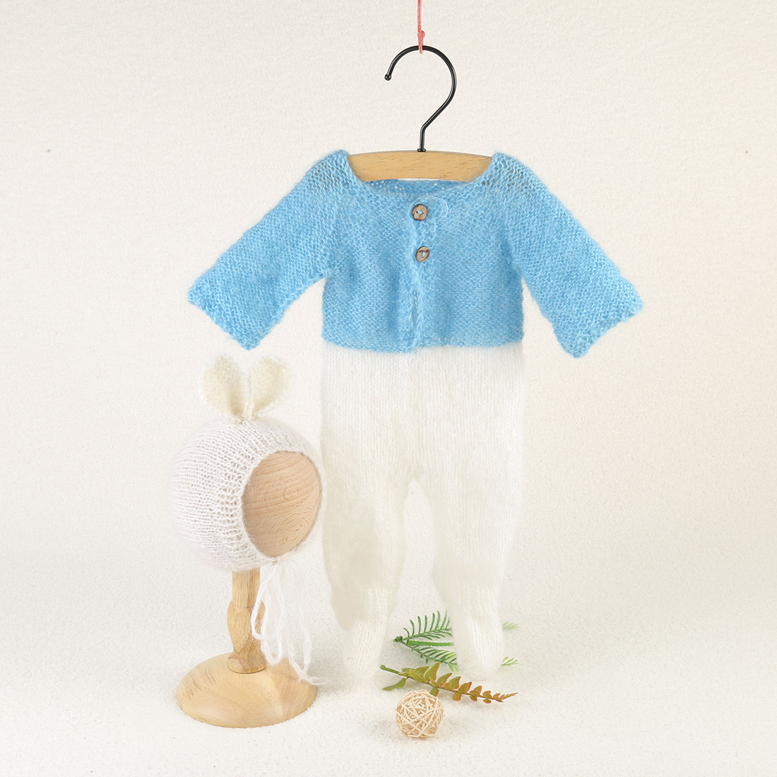 Vintage Knit Fluffy Teddy Bear - Baby Clothing Newborn recension och pris