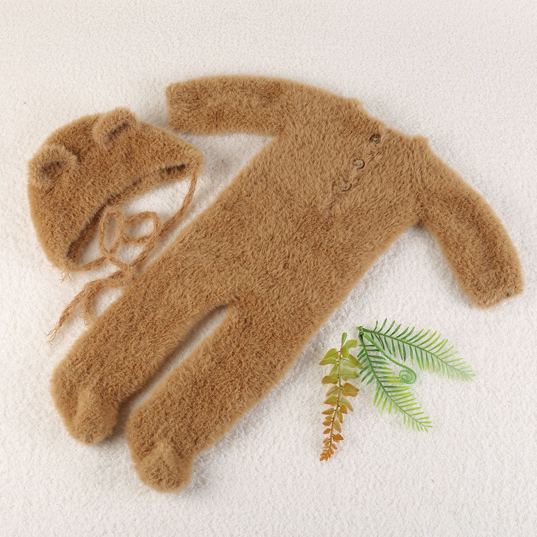 Vintage Knit Fluffy Teddy Bear - Baby Clothing Newborn recension och pris
