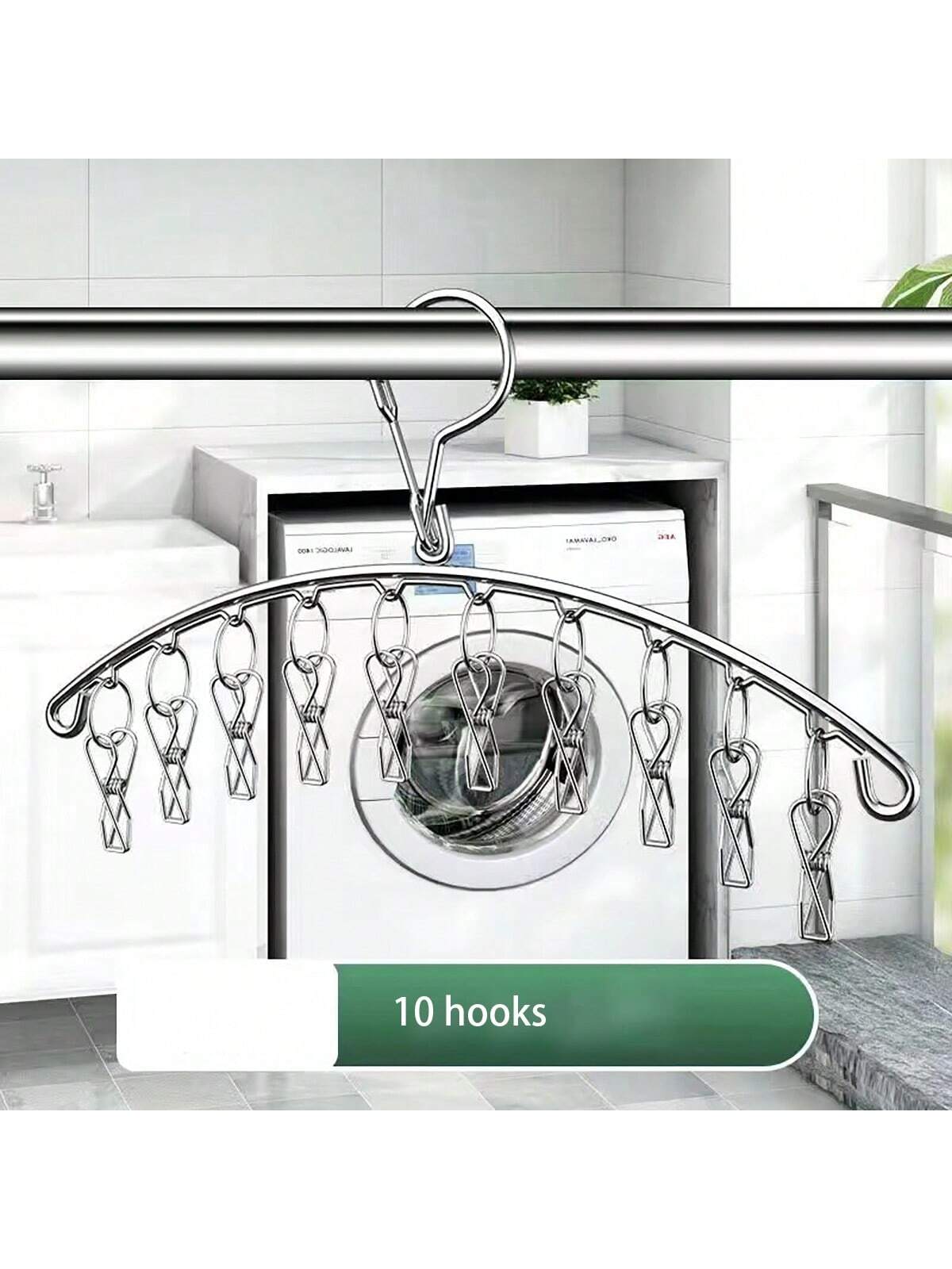 1pc stainless steel clotheslin - Baby Clothing Rail recension och pris